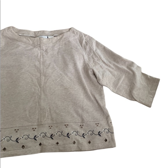 Liz Claiborne | Vintage Long Sleeve Crop Top Large Embroidered - Picture 7 of 9